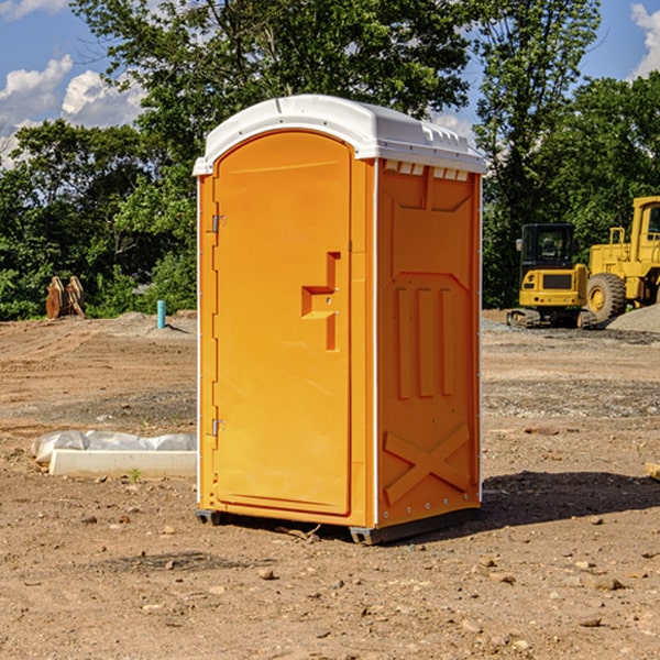 what is the maximum capacity for a single porta potty in Adams Center New York